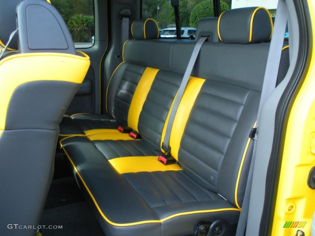 Black/Yellow Interior 2005 Ford F150 Boss 5.4 SuperCab 4x4 Photo #46287713