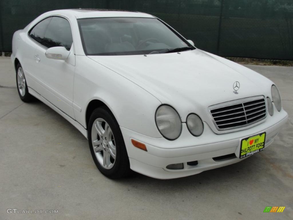 2001 CLK 320 Coupe - Glacier White / Ash photo #1