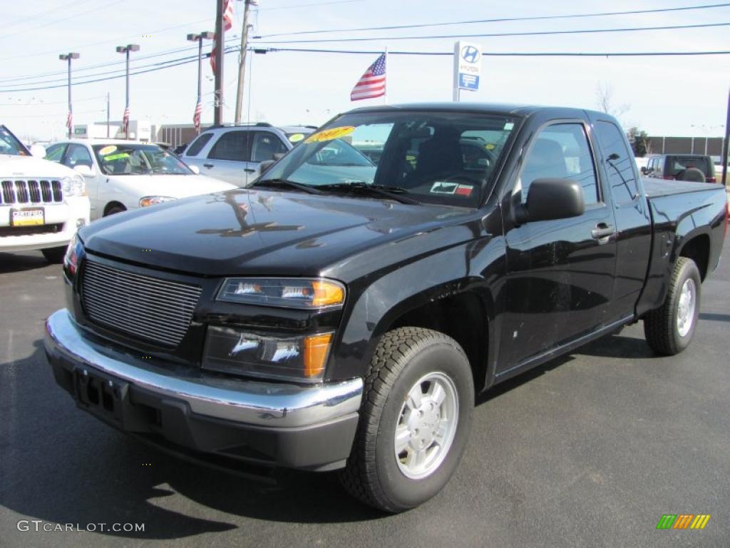 2007 Canyon SLE Extended Cab - Onyx Black / Dark Pewter photo #1