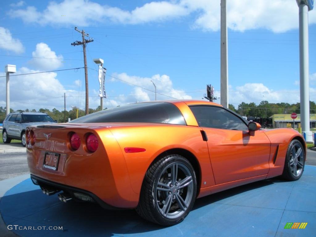 Atomic Orange Metallic 2009 Chevrolet Corvette Coupe Exterior Photo #46290190