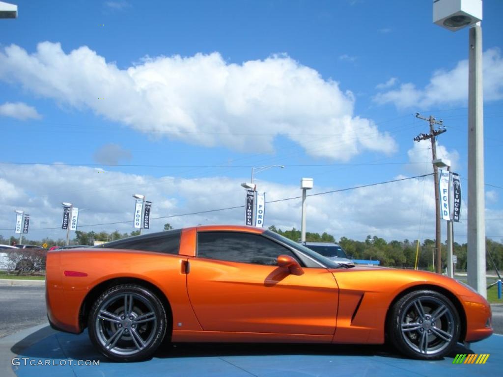 Atomic Orange Metallic 2009 Chevrolet Corvette Coupe Exterior Photo #46290199