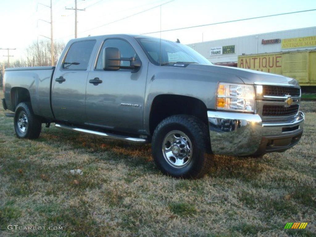 Graystone Metallic 2007 Chevrolet Silverado 2500HD LT Crew Cab Exterior Photo #46290454