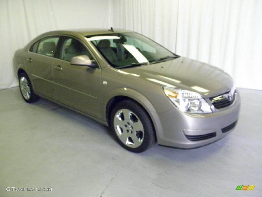 2008 Aura XE 3.5 - Bronzed Pewter / Tan photo #1