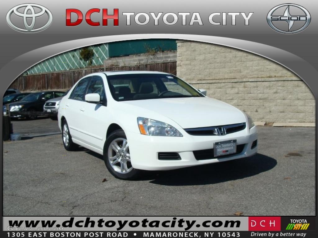 2006 Accord EX Sedan - Taffeta White / Ivory photo #1