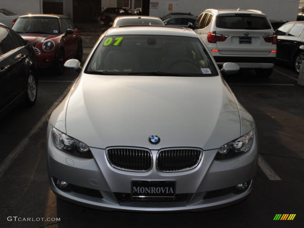 2007 3 Series 328i Coupe - Titanium Silver Metallic / Grey photo #2