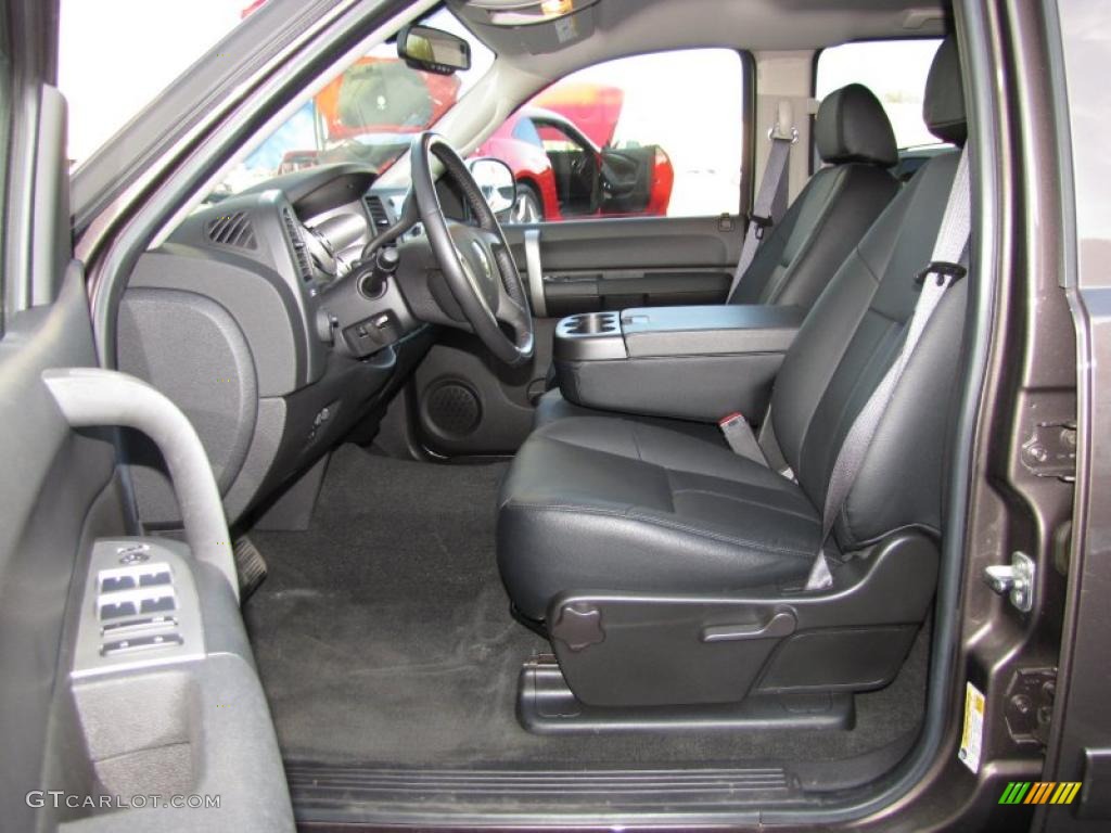 Ebony Interior 2008 Chevrolet Silverado 1500 LT Crew Cab Photo #46294870