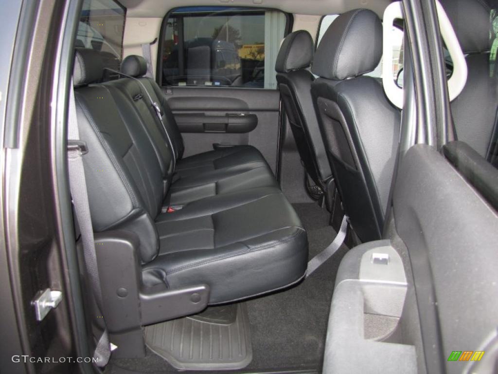 Ebony Interior 2008 Chevrolet Silverado 1500 LT Crew Cab Photo #46294882