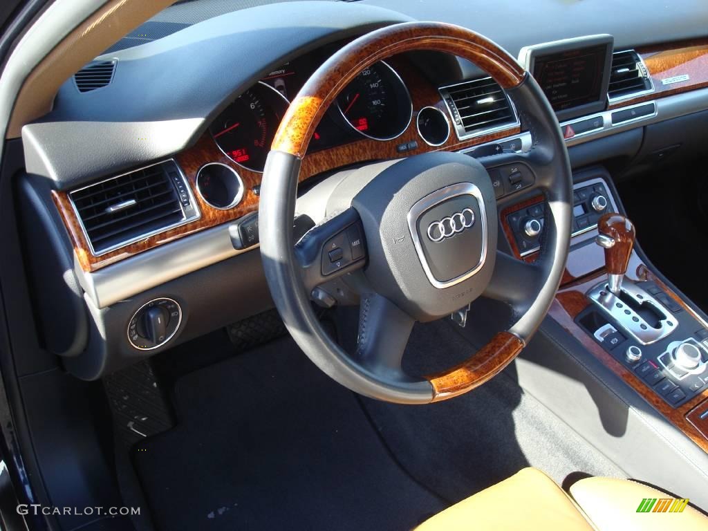 2006 A8 L 4.2 quattro - Night Blue Pearl Effect / Black/Amaretto photo #6