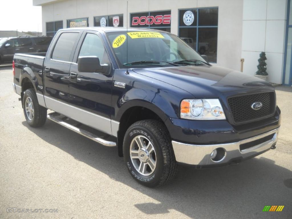 2006 F150 XLT SuperCrew 4x4 - True Blue Metallic / Medium/Dark Flint photo #20