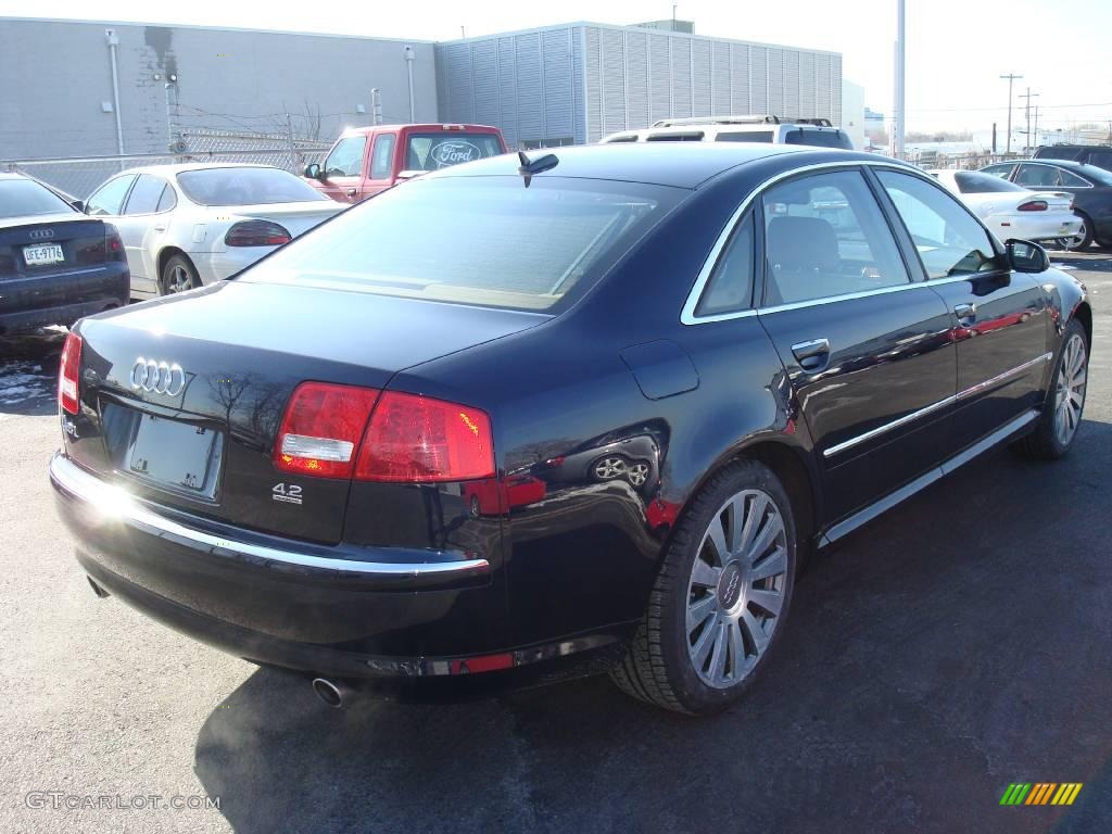2006 A8 L 4.2 quattro - Night Blue Pearl Effect / Black/Amaretto photo #10