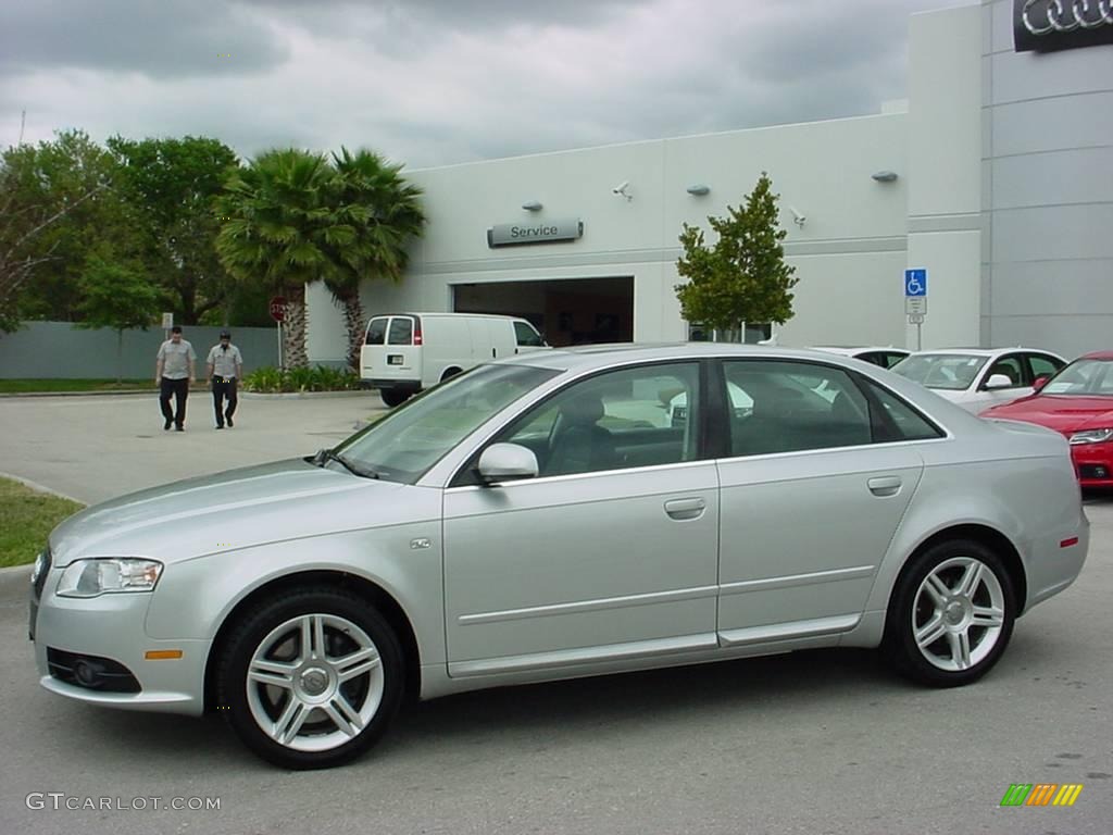 2008 A4 2.0T Special Edition Sedan - Light Silver Metallic / Black photo #2