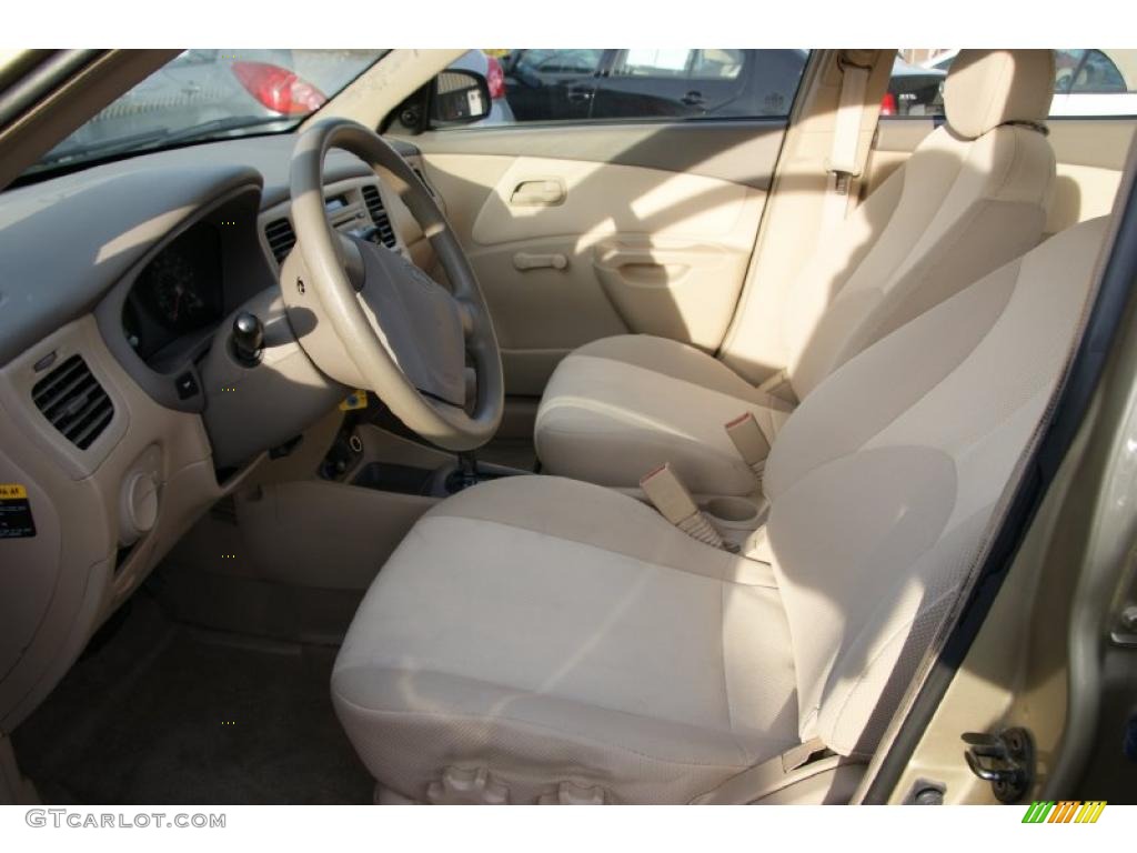 Beige Interior 2006 Kia Rio LX Sedan Photo #46299787