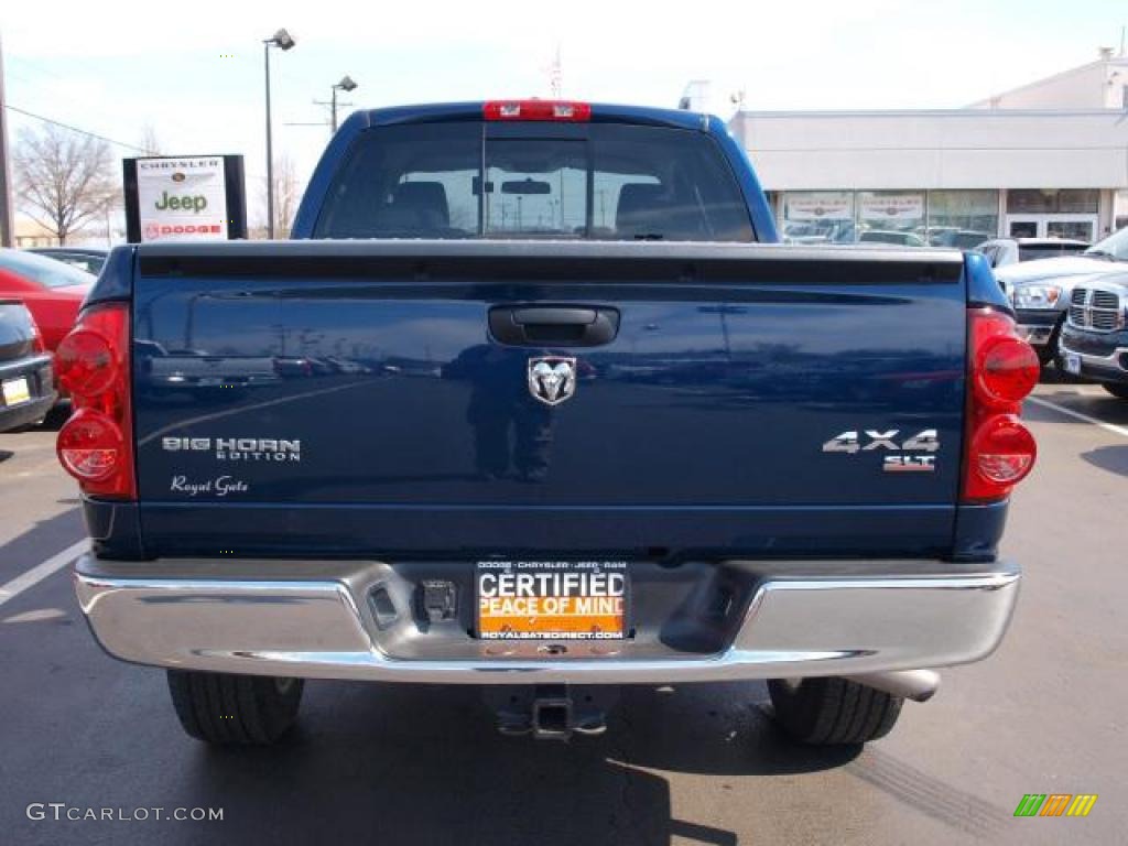 2007 Ram 1500 Big Horn Edition Quad Cab 4x4 - Patriot Blue Pearl / Medium Slate Gray photo #6