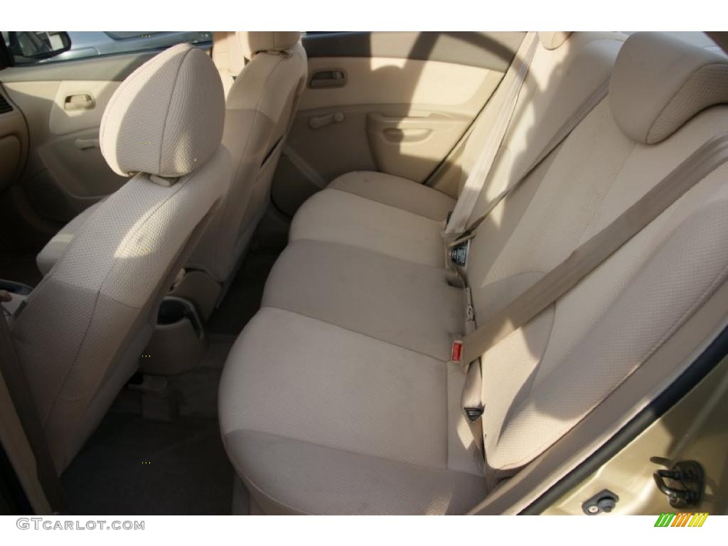 Beige Interior 2006 Kia Rio LX Sedan Photo #46299820