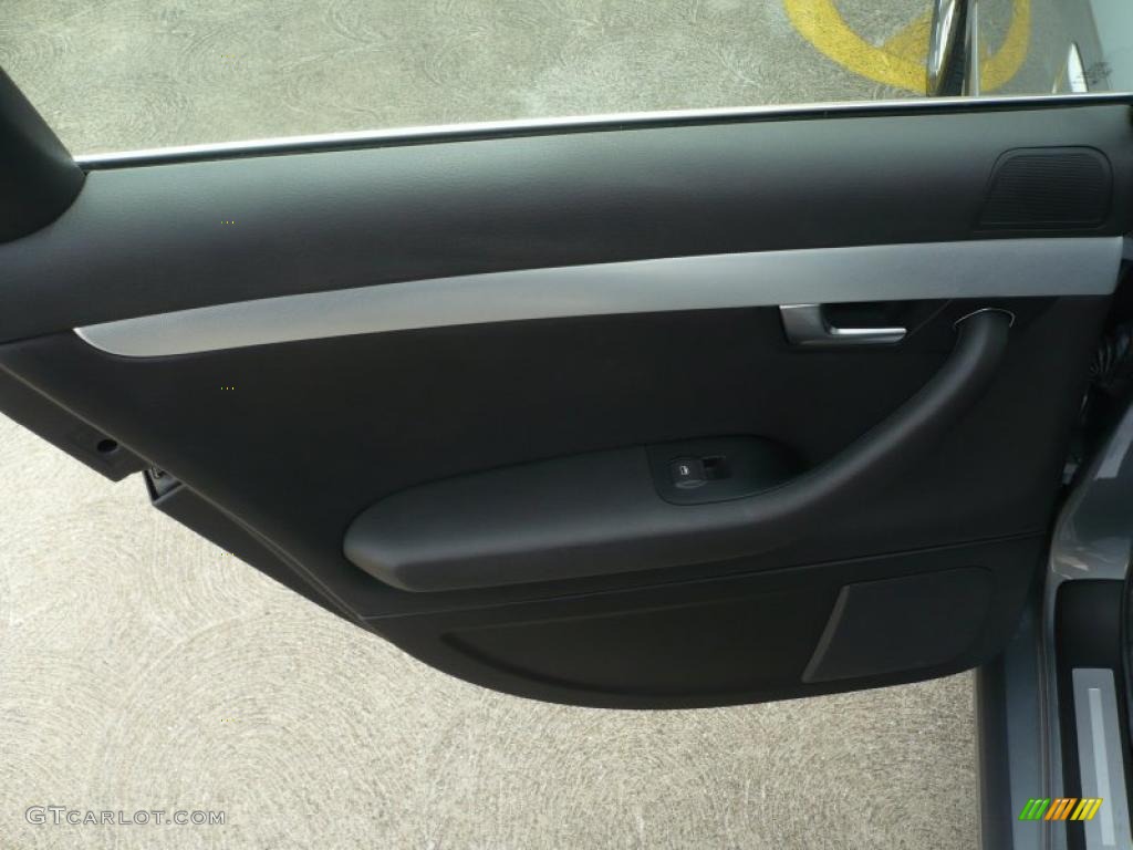 2008 Audi A4 2.0T quattro Avant Black Door Panel Photo #46300465
