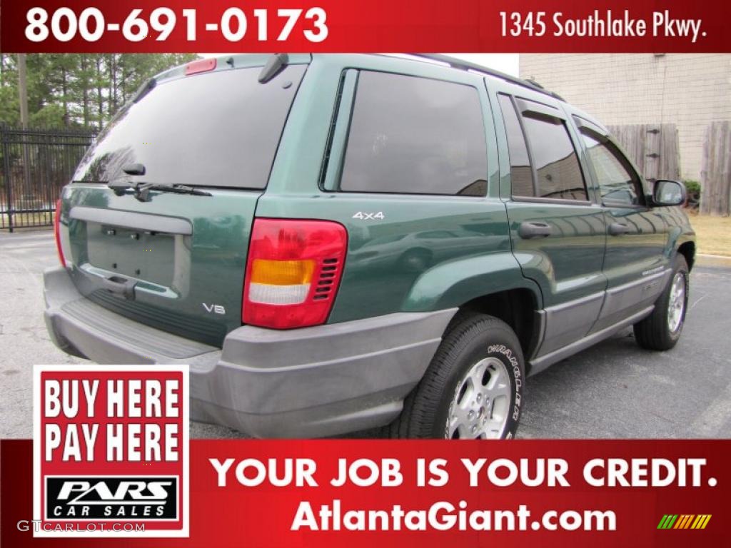 1999 Grand Cherokee Laredo 4x4 - Everglade Green Pearl / Taupe photo #3