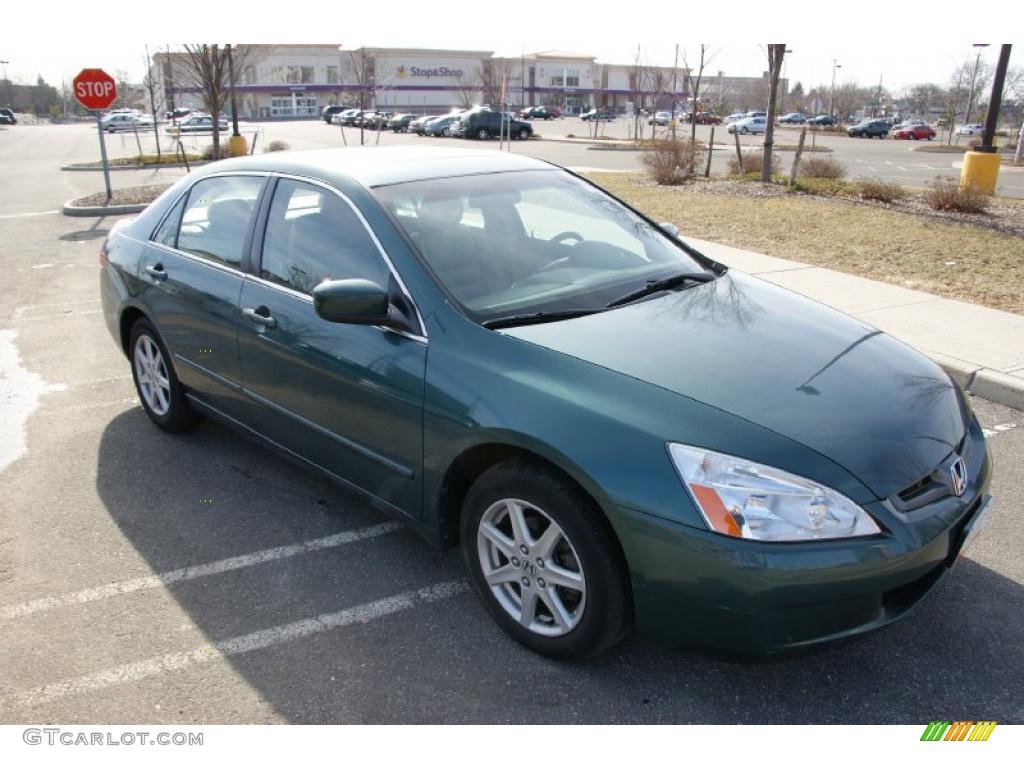2003 Accord EX V6 Sedan - Noble Green Pearl / Gray photo #3