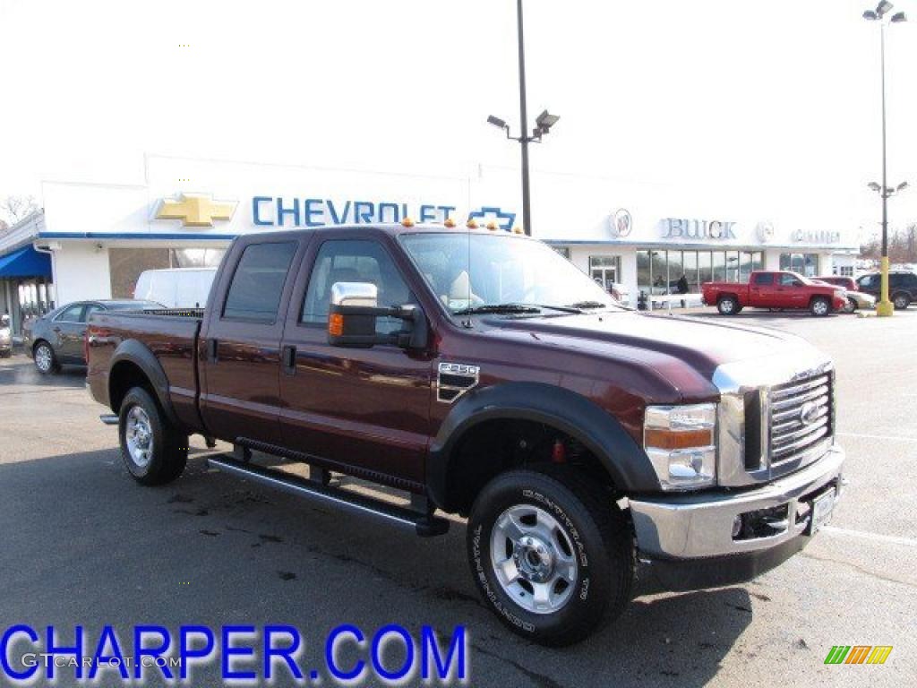 2009 F250 Super Duty XLT Crew Cab 4x4 - Royal Red Metallic / Medium Stone photo #1