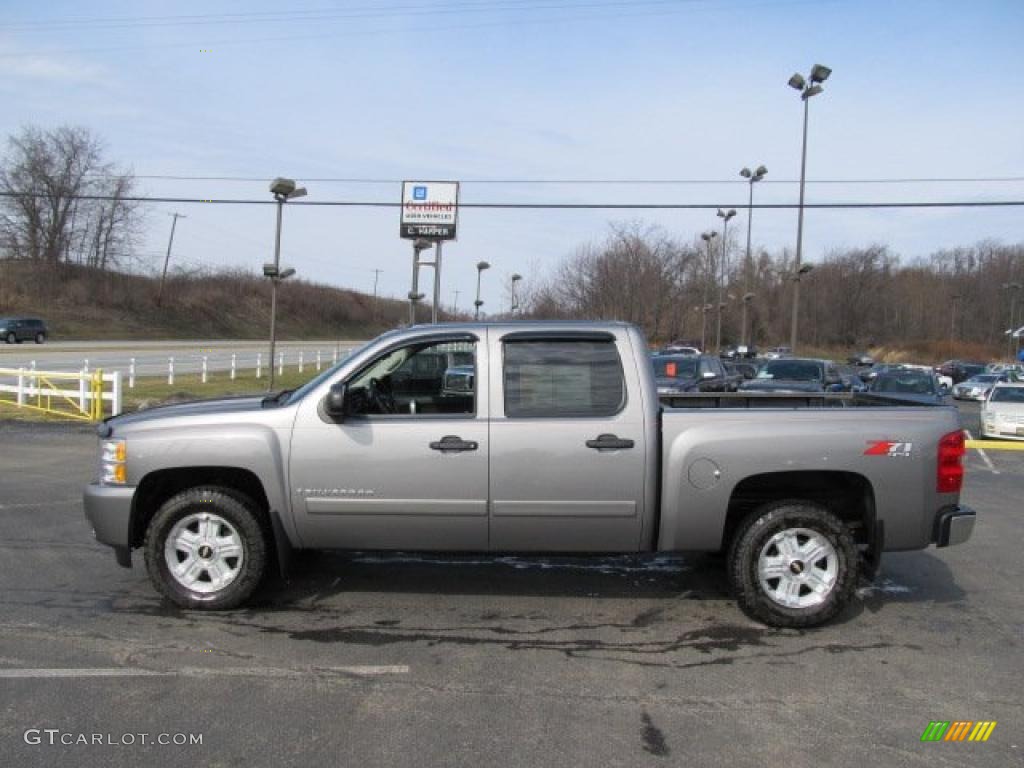 2007 Silverado 1500 LT Z71 Crew Cab 4x4 - Graystone Metallic / Ebony Black photo #5