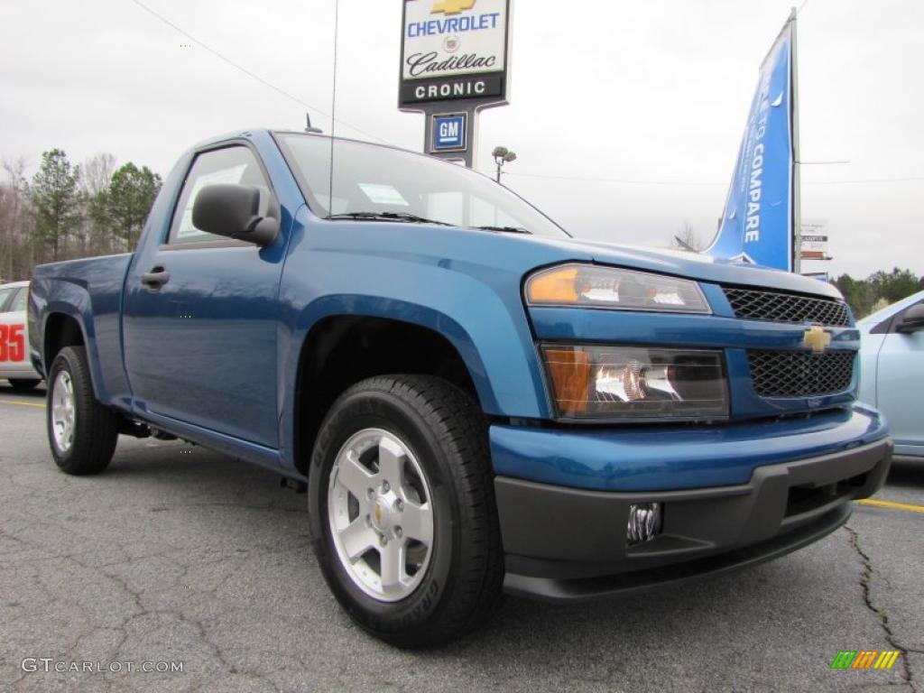 Aqua Blue Metallic 2011 Chevrolet Colorado LT Regular Cab Exterior Photo #46302715