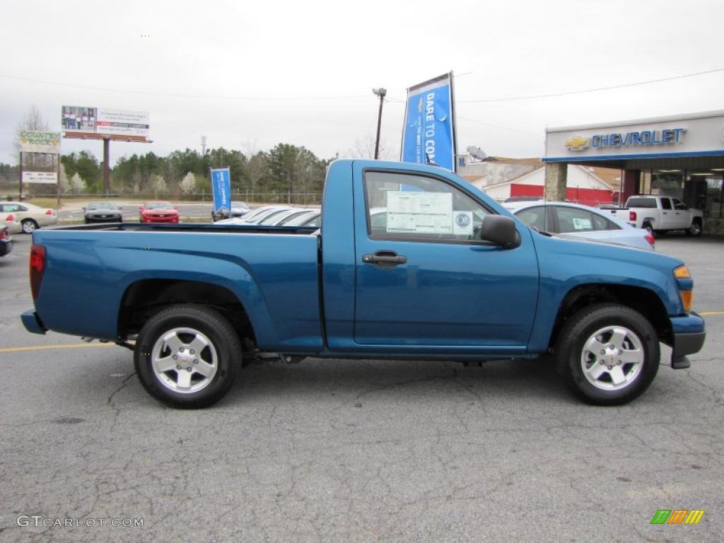 Aqua Blue Metallic 2011 Chevrolet Colorado LT Regular Cab Exterior Photo #46302781