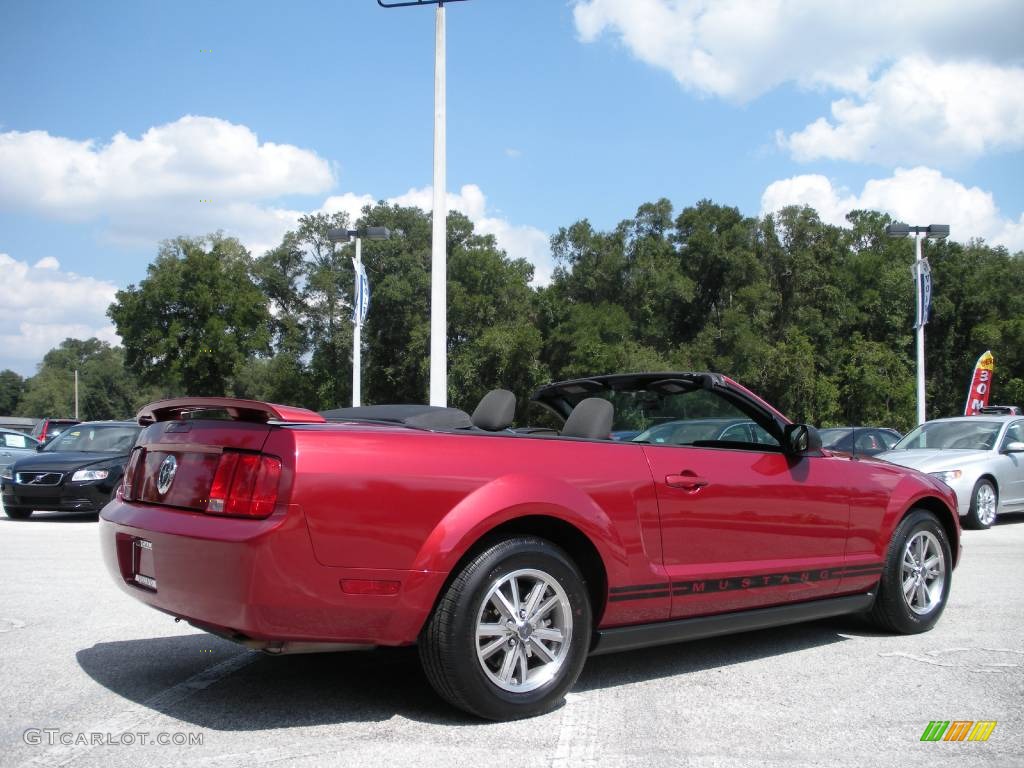 2005 Mustang V6 Premium Convertible - Redfire Metallic / Light Graphite photo #5