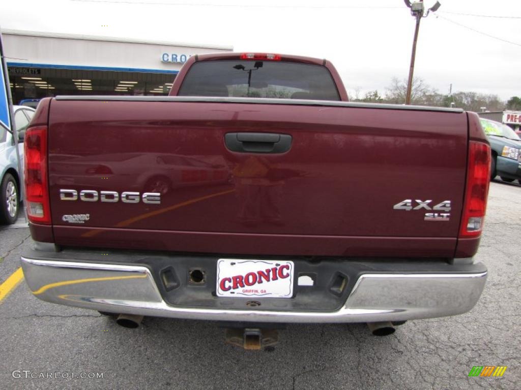 2003 Ram 1500 SLT Quad Cab 4x4 - Dark Garnet Red Pearl / Dark Slate Gray photo #5