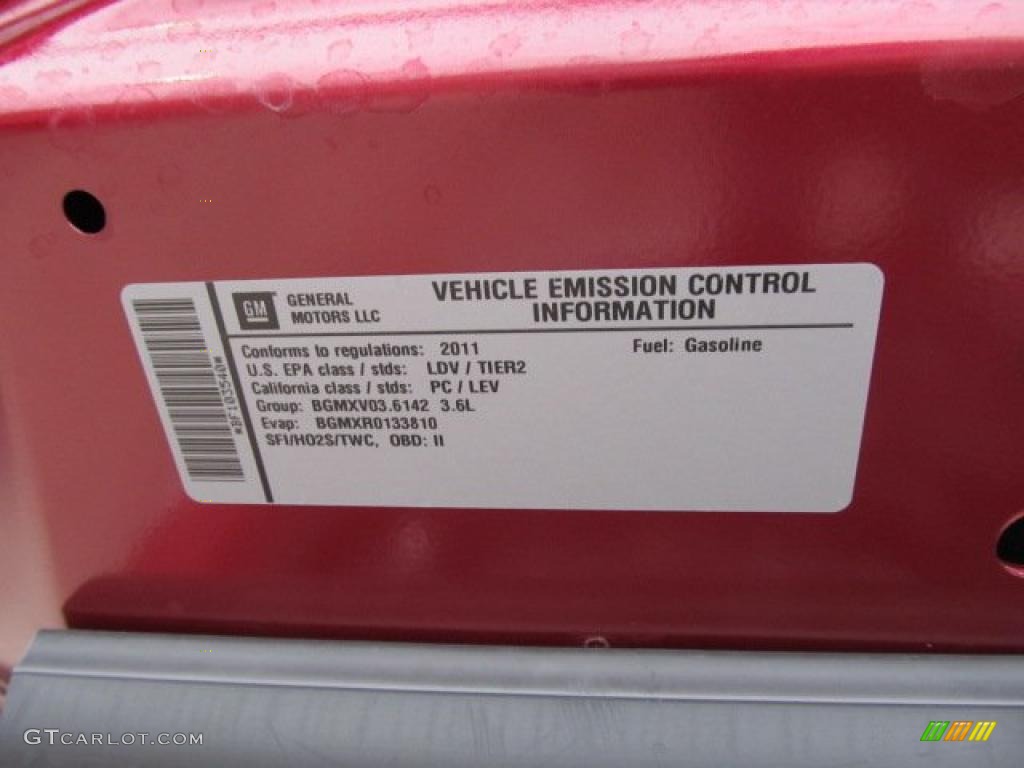 2011 Chevrolet Malibu LT Info Tag Photo #46303900