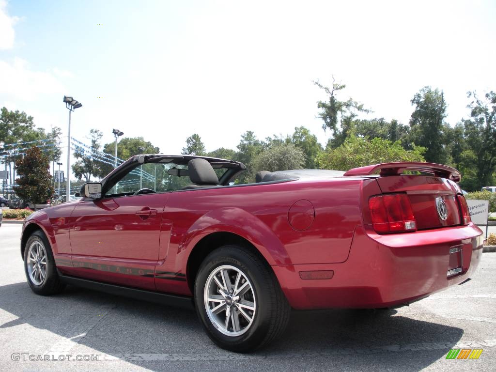 2005 Mustang V6 Premium Convertible - Redfire Metallic / Light Graphite photo #8