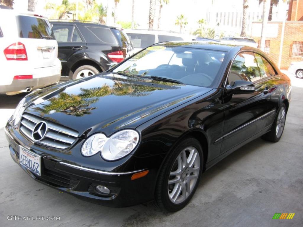 Black 2009 Mercedes-Benz CLK 350 Coupe Exterior Photo #46305761