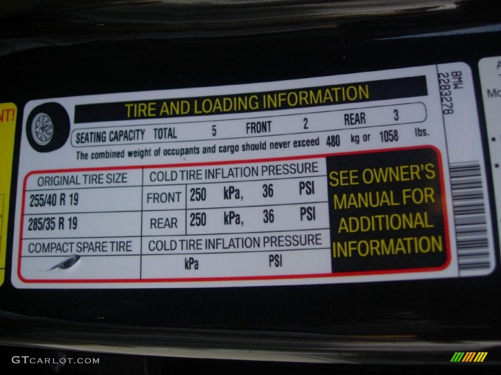 2007 BMW M5 Sedan Info Tag Photo #46306142