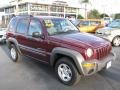 2003 Dark Garnet Red Pearl Jeep Liberty Sport 4x4  photo #1