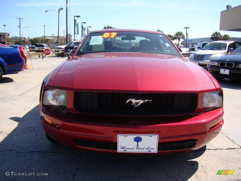 2007 Mustang V6 Deluxe Coupe - Redfire Metallic / Dark Charcoal photo #3
