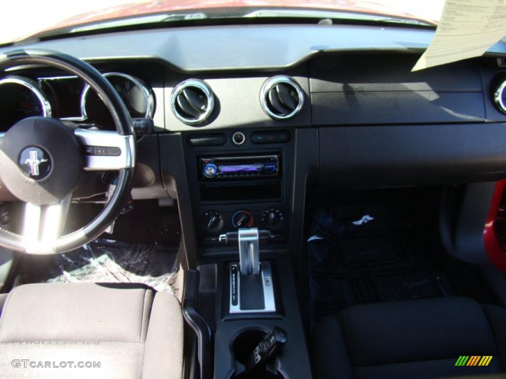 2007 Mustang V6 Deluxe Coupe - Redfire Metallic / Dark Charcoal photo #12