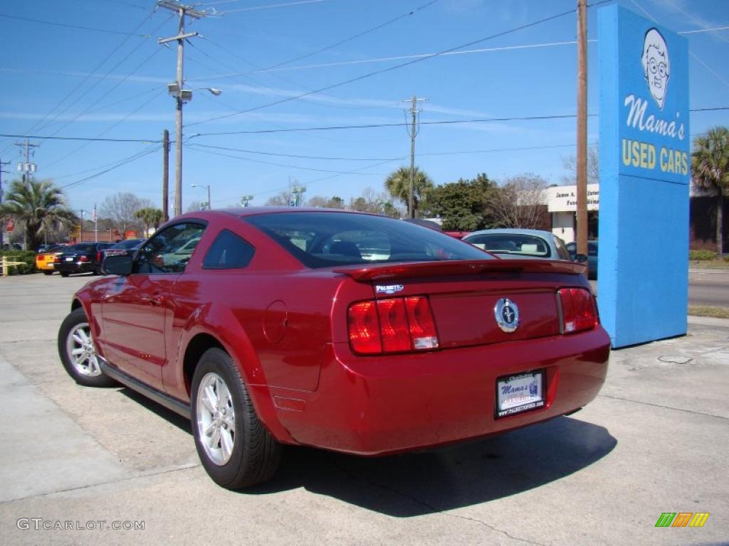 2007 Mustang V6 Deluxe Coupe - Redfire Metallic / Dark Charcoal photo #27