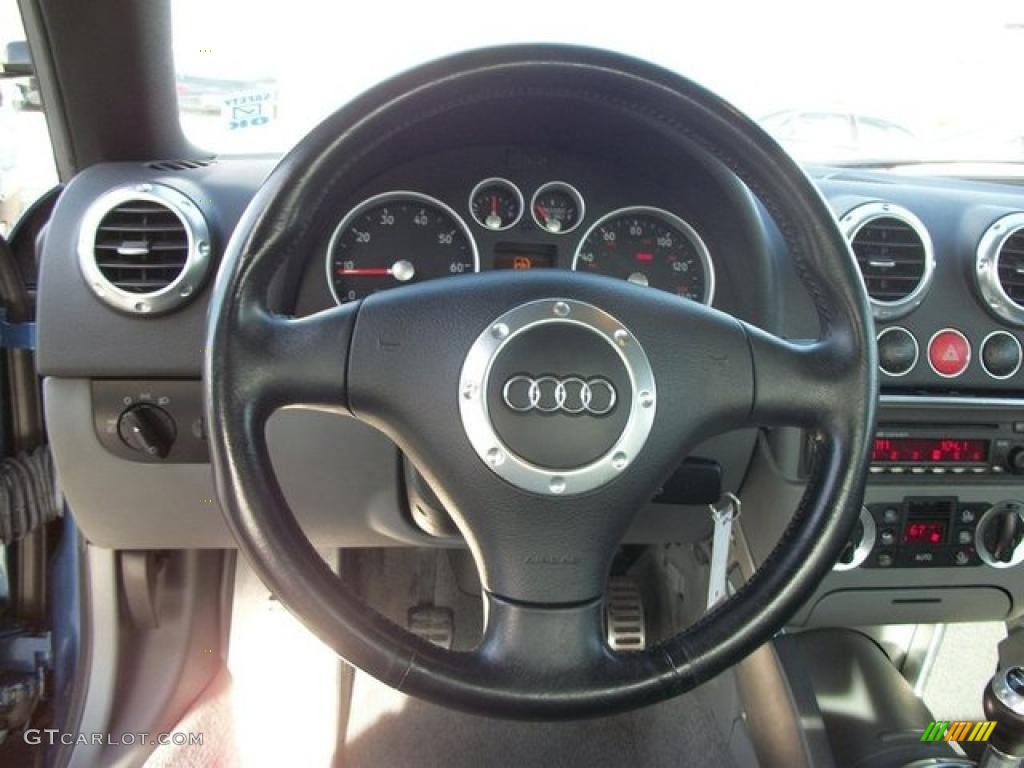 2003 Audi TT 1.8T quattro Roadster Aviator Gray Steering Wheel Photo #46312997