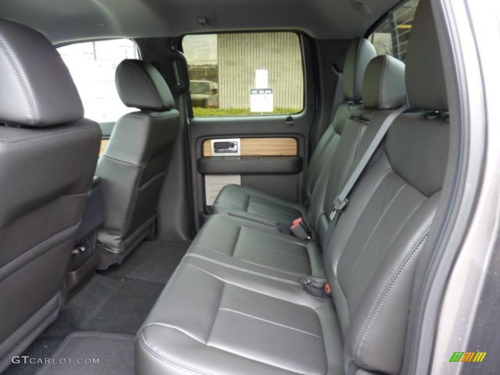 Black Interior 2011 Ford F150 Lariat SuperCrew 4x4 Photo #46313330