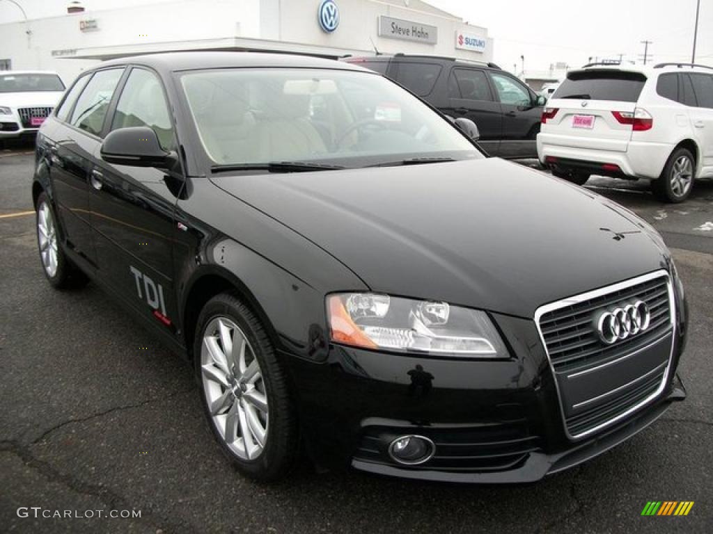 Brilliant Black 2010 Audi A3 2.0 TDI Exterior Photo #46314056