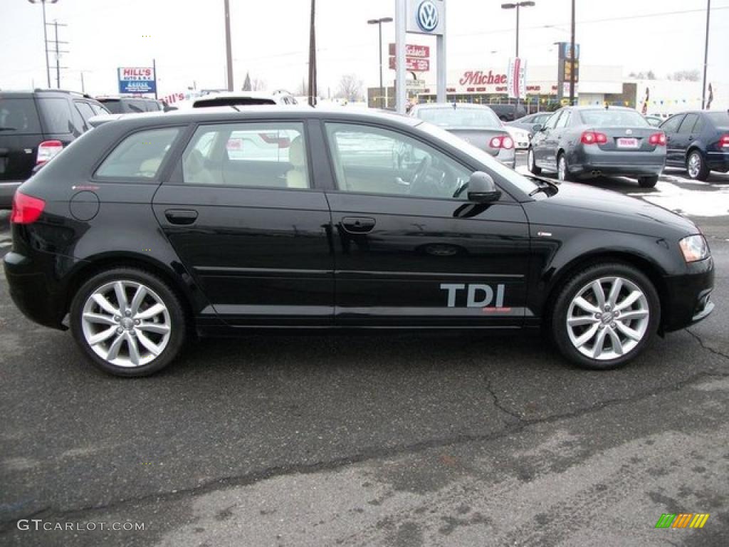 Brilliant Black 2010 Audi A3 2.0 TDI Exterior Photo #46314059