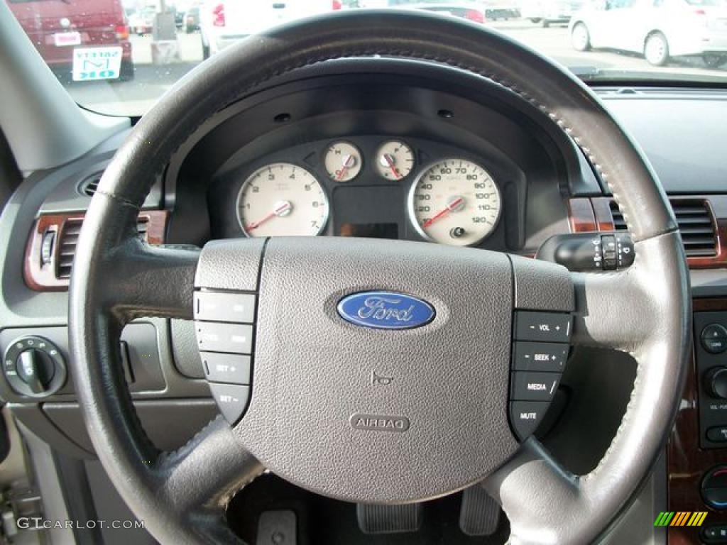 2007 Ford Five Hundred Limited Black Steering Wheel Photo #46317233