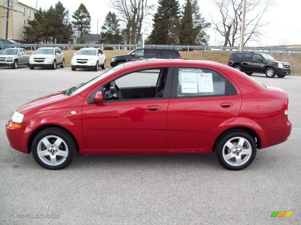 Sport Red 2006 Chevrolet Aveo LT Sedan Exterior Photo