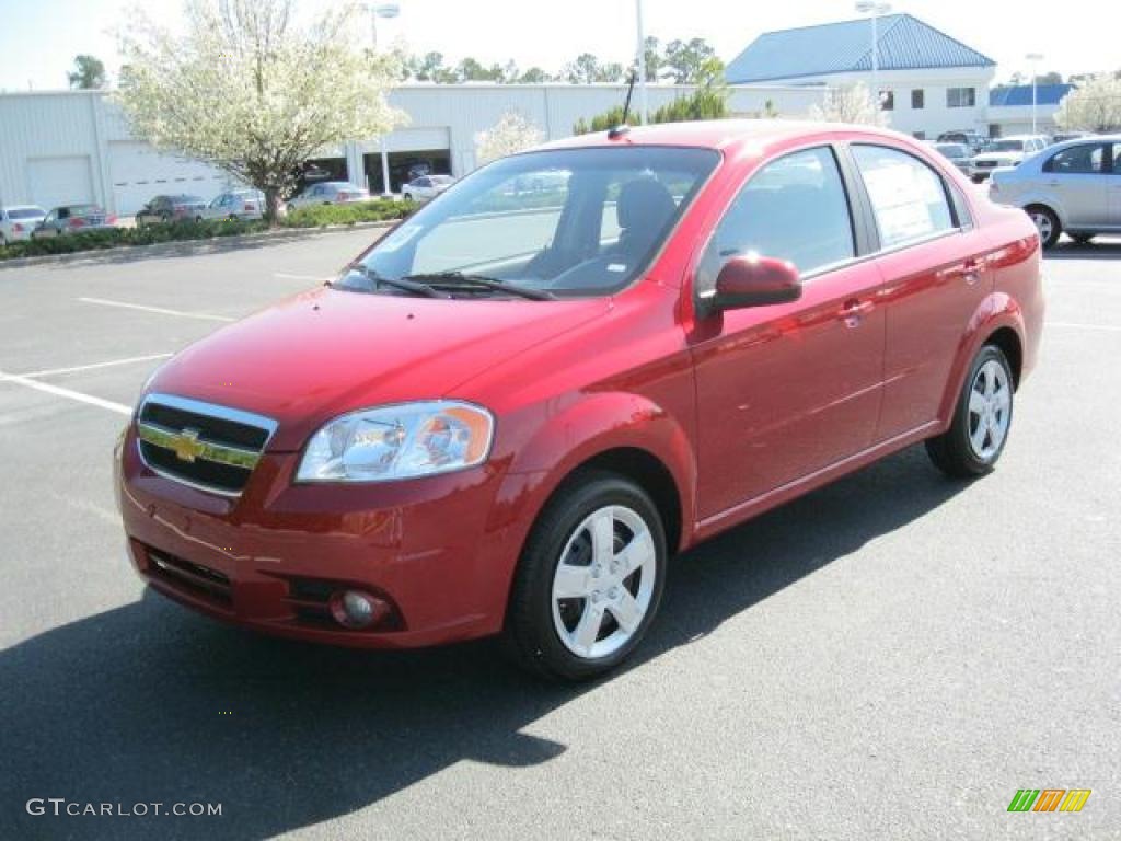 2011 Aveo LT Sedan - Sport Red / Charcoal photo #4