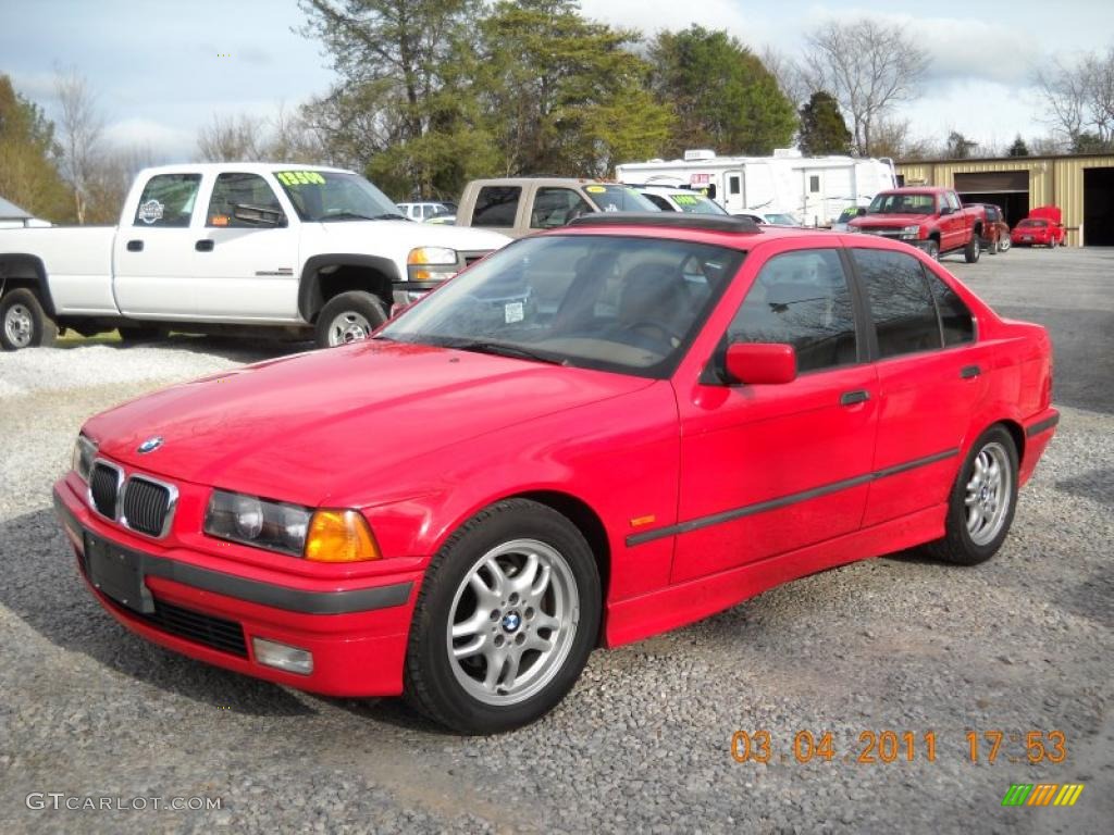 Bright Red 1997 BMW 3 Series 328i Sedan Exterior Photo #46320954