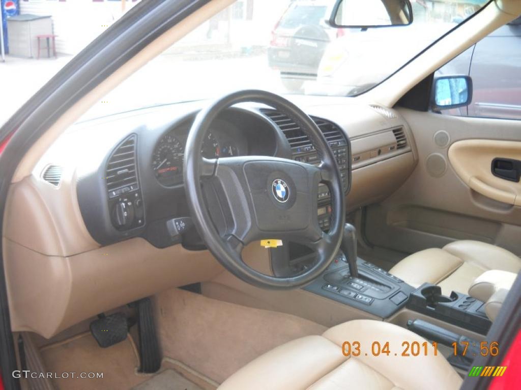 1997 3 Series 328i Sedan - Bright Red / Sand photo #15