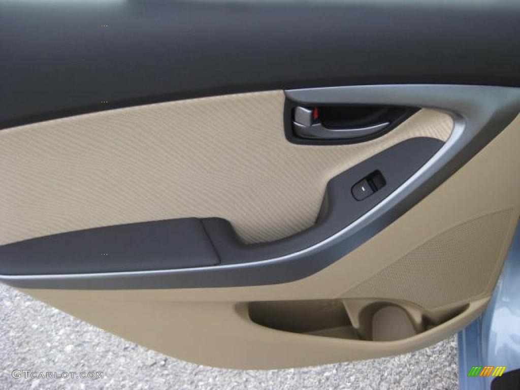 2011 Elantra GLS - Blue Sky Metallic / Beige photo #17