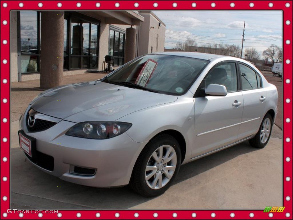 2008 MAZDA3 i Sport Sedan - Sunlight Silver Metallic / Black photo #1