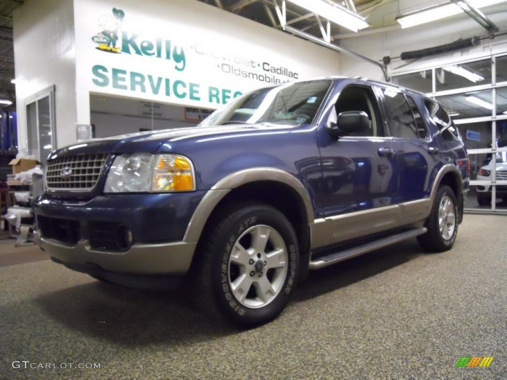 2003 Explorer Eddie Bauer 4x4 - Medium Wedgewood Blue Metallic / Medium Parchment Beige photo #2