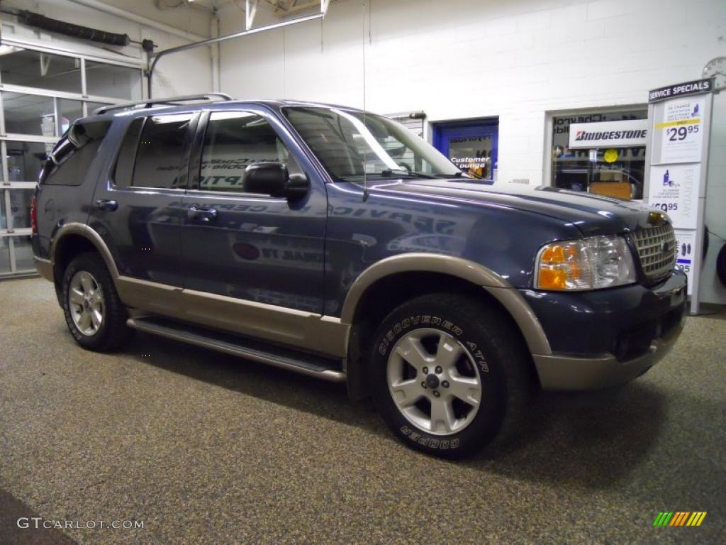 2003 Explorer Eddie Bauer 4x4 - Medium Wedgewood Blue Metallic / Medium Parchment Beige photo #6