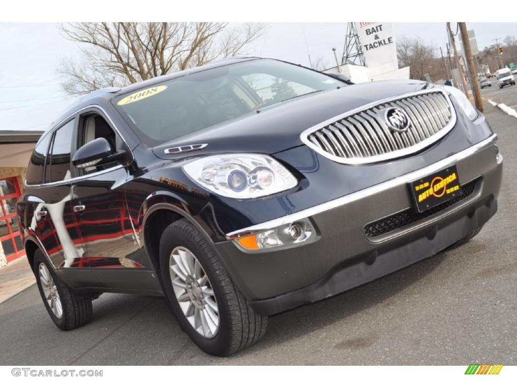 2008 Enclave CXL - Carbon Black Metallic / Ebony/Ebony photo #2