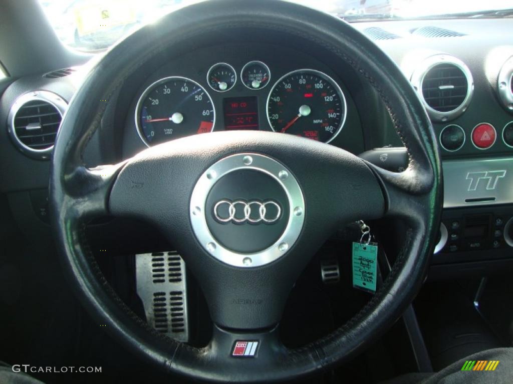 2000 Audi TT 1.8T quattro Coupe Ebony Steering Wheel Photo #46324980